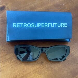 RetroSuperFuture Amata Black Sunglasses with Case